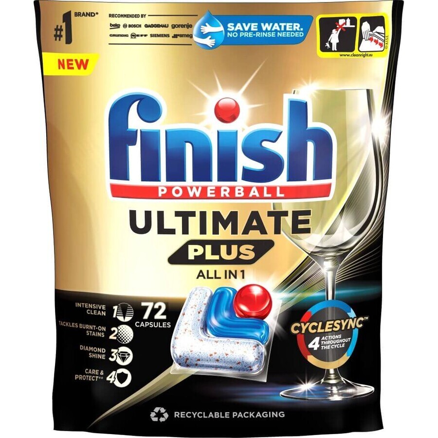 Finish Ultimate Plus Regular 72 stuks