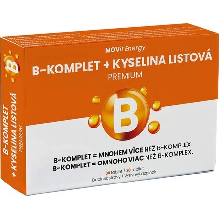 Movit Energy B-Kompleet + Foliumzuur PREMIUM 30 tabletten