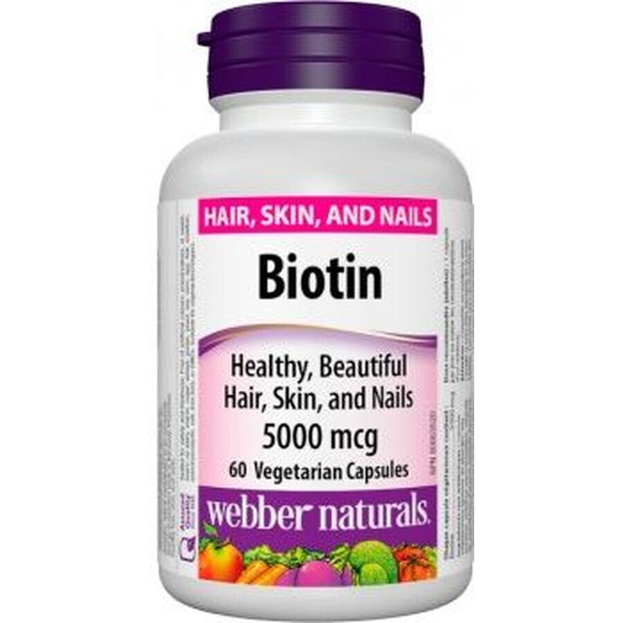 Webber Naturals Biotine 5000 mcg 60 capsules