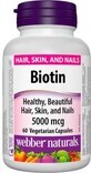 Webber Naturals Biotine 5000 mcg 60 capsules