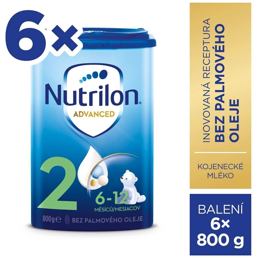 Nutrilon 2 Advanced lait de suite en poudre pour nourrissons 6 x 800 g