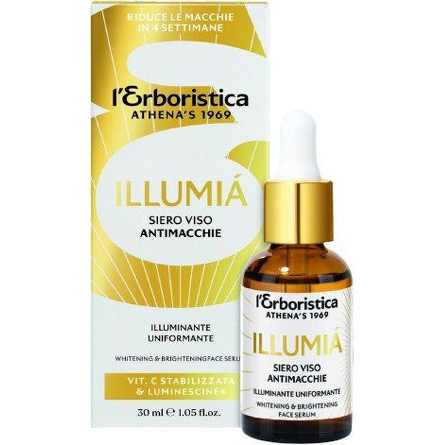 Erboristica ILLUMIÁ Gesichtsserum mit Vitamin C aufhellend gegen Pigmentflecken 30 ml