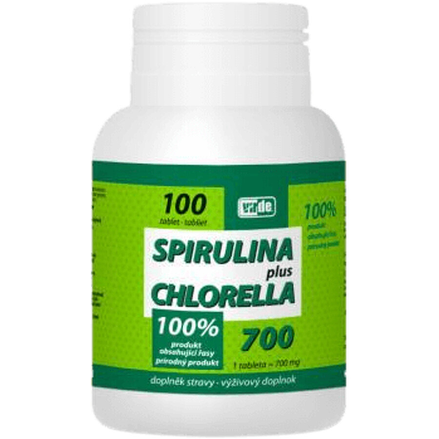 Virde SPIRULINA+CHLORELLA 100 Tabletten