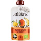 Rudolfs Biologisch Fruit glutenvrij Mango, banaan en kweepeer 110 g