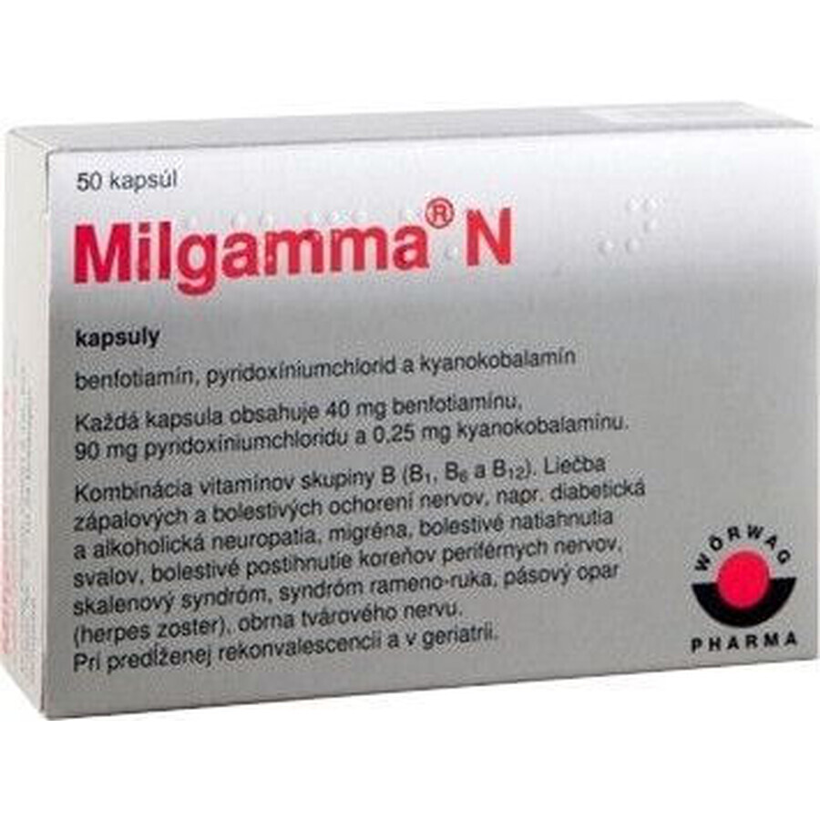 Milgamma N combinaison de vitamines triple 50 gélules