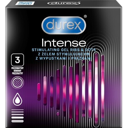 Durex Intense Orgasmic Préservatifs 3 pièces