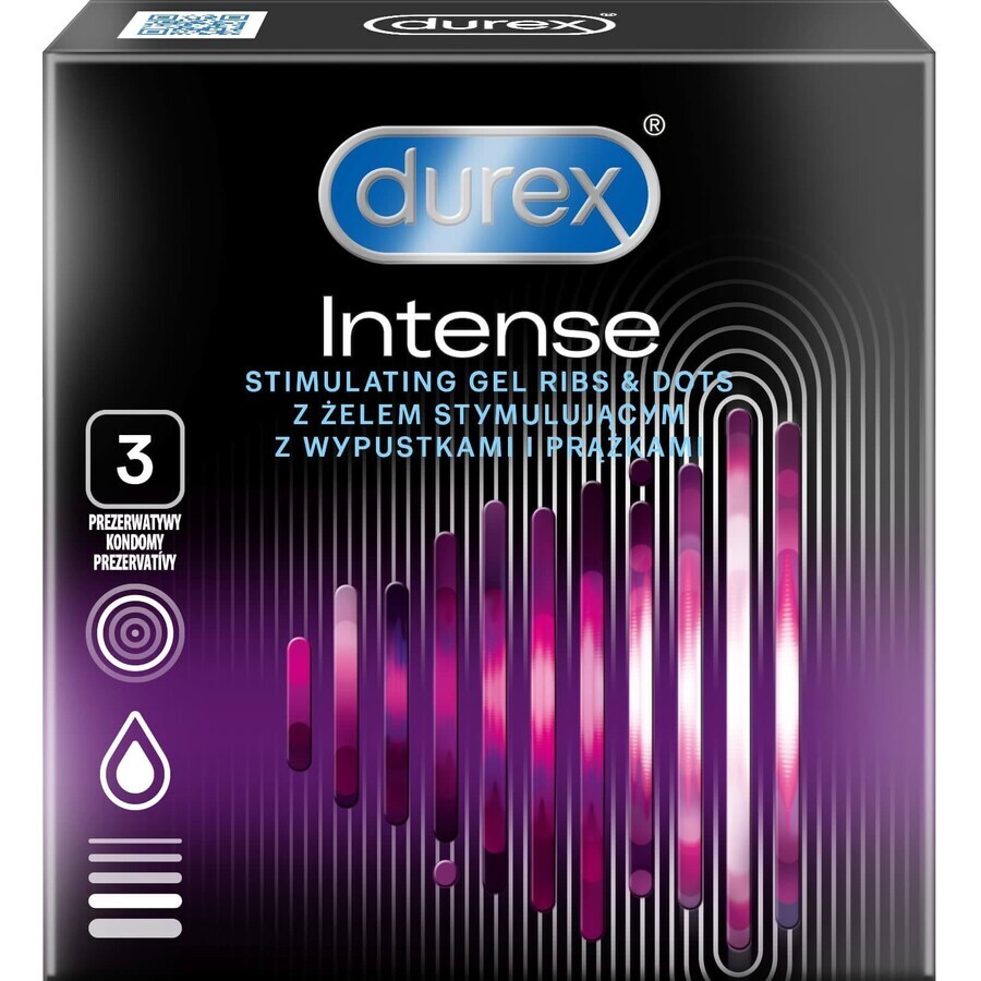 Durex Intense Orgasmic Préservatifs 3 pièces