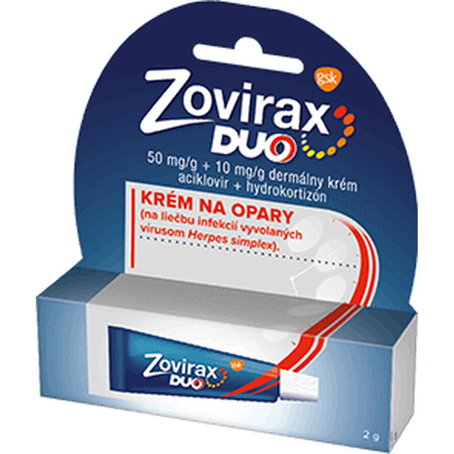 Zovirax Duo lippenzweercrème met acyclovir en hydrocortison 2 g