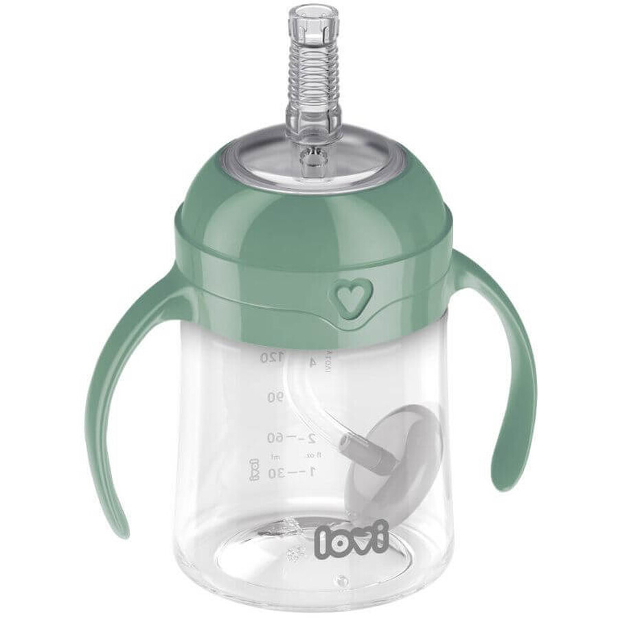 LOVI First 150ml green weighted straw cup 150ml