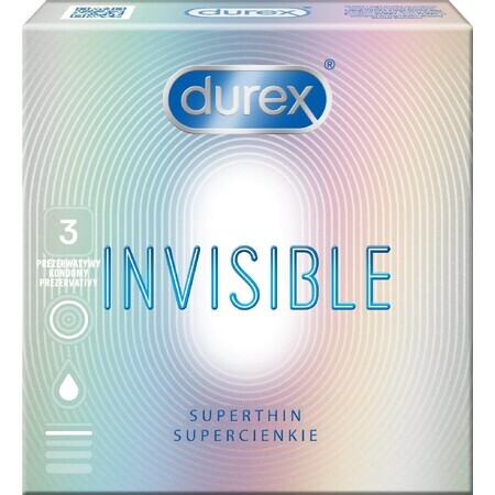 Durex Invisible Extra Sensitive 3 pcs Préservatifs Durex Invisible Extra Sensitive