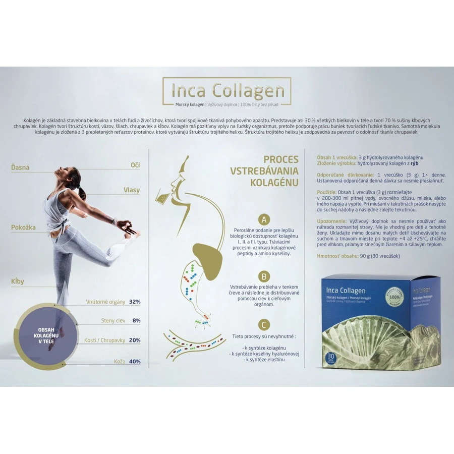 Inca Collagen Meereskollagen Pulver 30 Stück