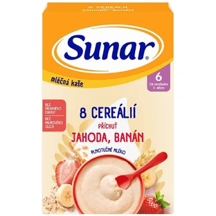 Papilla Sunar con 8 cereales fresas, plátano 210 g