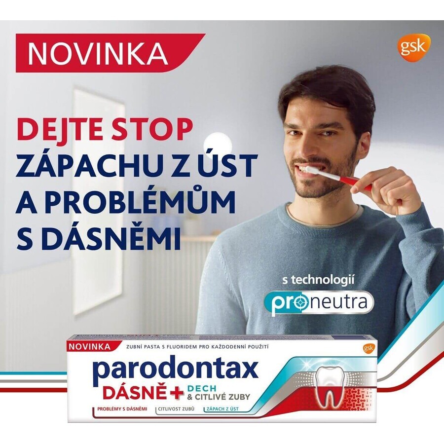 Parodontax Toothpaste for gum + breath and sensitivity 2 x 75 ml