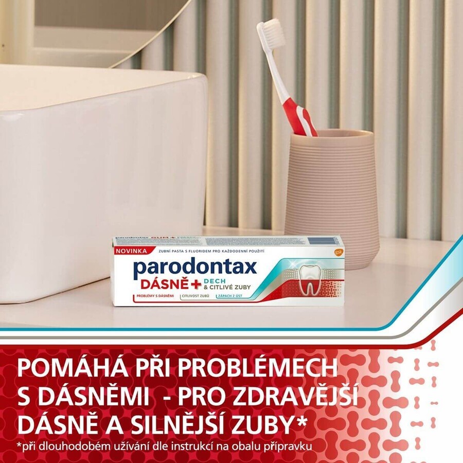 Parodontax Toothpaste for gum + breath and sensitivity 2 x 75 ml