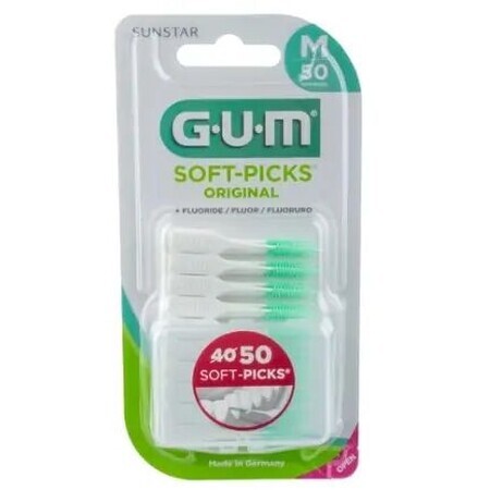 Gum Soft-Picks interdentale tandenborstel met fluoride medium 50 stuks