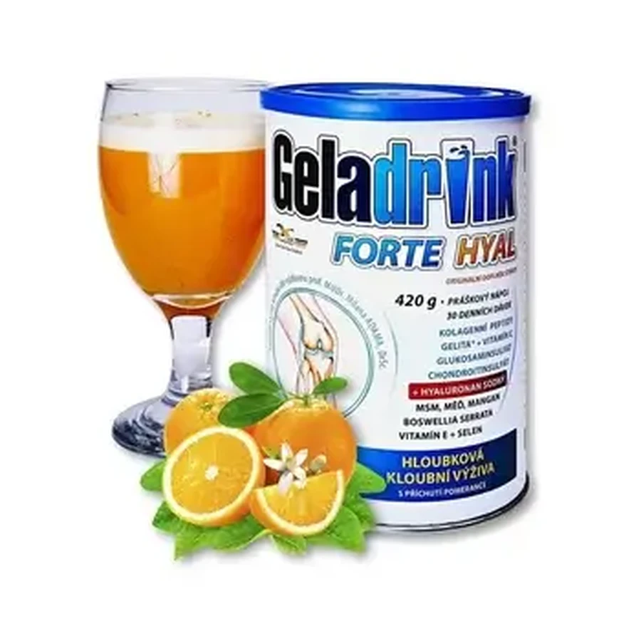 Geladrink Forte Hyal drink powder orange 420 g: ceny i cechy