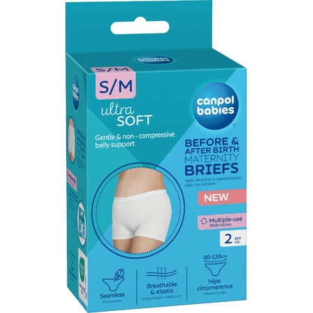 Canpol baby's Zwangerschaps- en postpartumslip 2in1 S/M 2 stuks