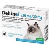 Dehinel 230 mg/20 mg voor katten tabletten 2 tabletten