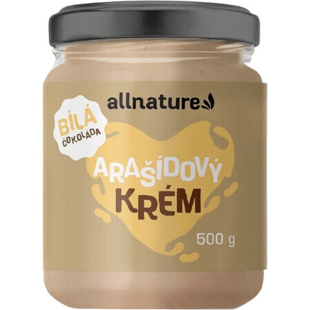 Allnature Cremă de arahide cu ciocolată albă 500 g