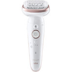 Braun Silk-épil 9, Epilator 9-000, alb/roz