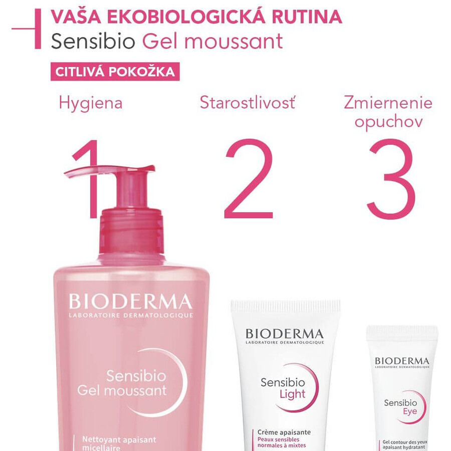 Bioderma Sensibio Gel limpiador espumoso suave y calmante para pieles sensibles 500 ml