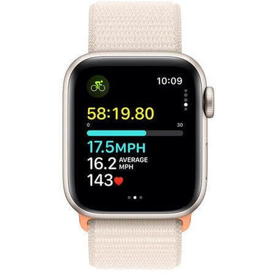 Apple Watch SE GPS 44mm boîtier aluminium avec boucle sport, Starlight