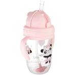 Canpol Babies Tazza con cannuccia senza flusso con peso 6m+ Animali esotici rosa 270 ml