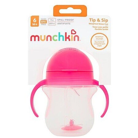 Munchkin Click Lock™ Taza Tip & Sip Rosa 207 ml