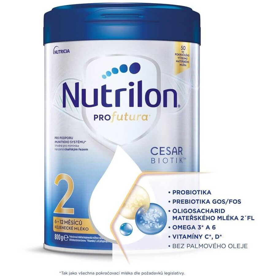 Leche para lactantes Nutrilon Profutura® Cesarbiotik™ 2 del Reino Unido. 6 meses 4 x 800 g