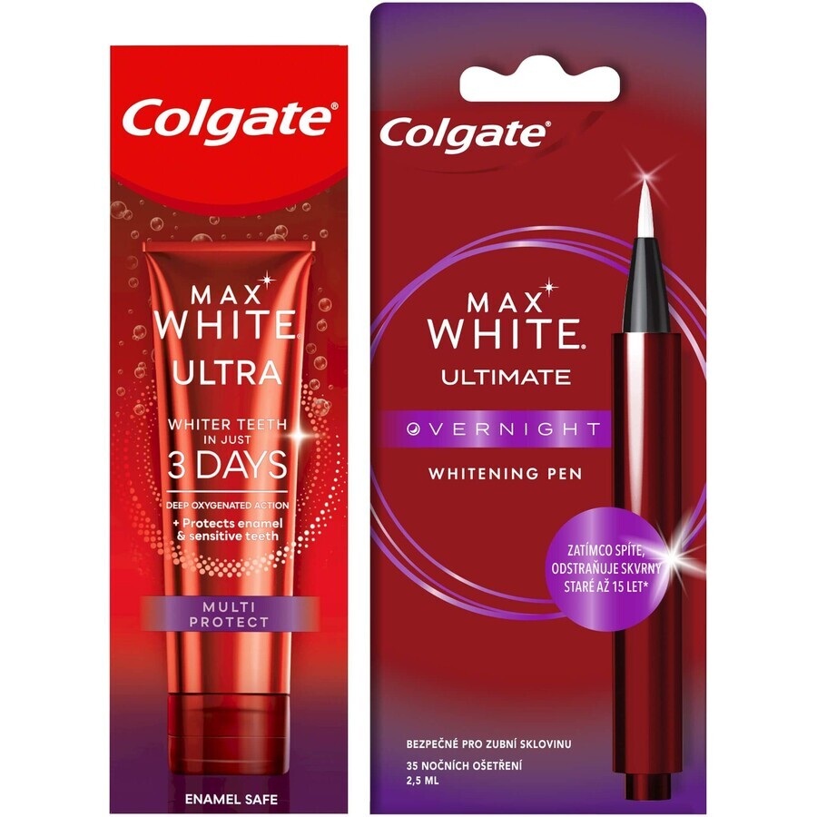 Colgate Overnight pen + dentífrico Ultra Complete