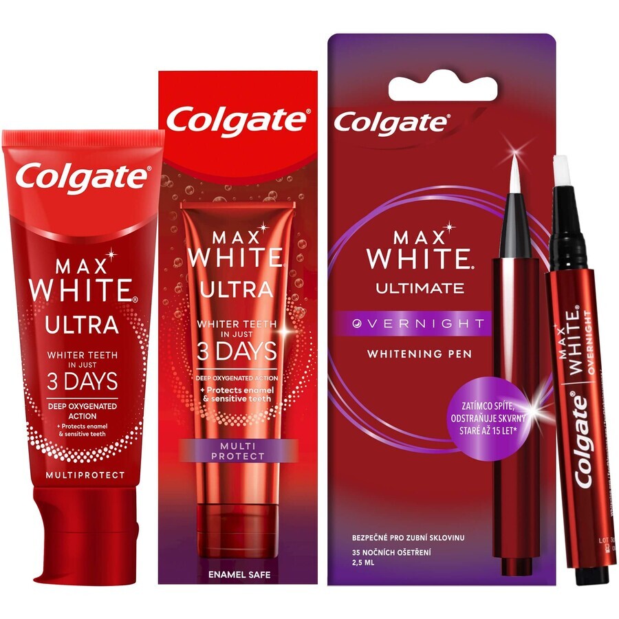 Colgate Overnight pen + dentífrico Ultra Complete