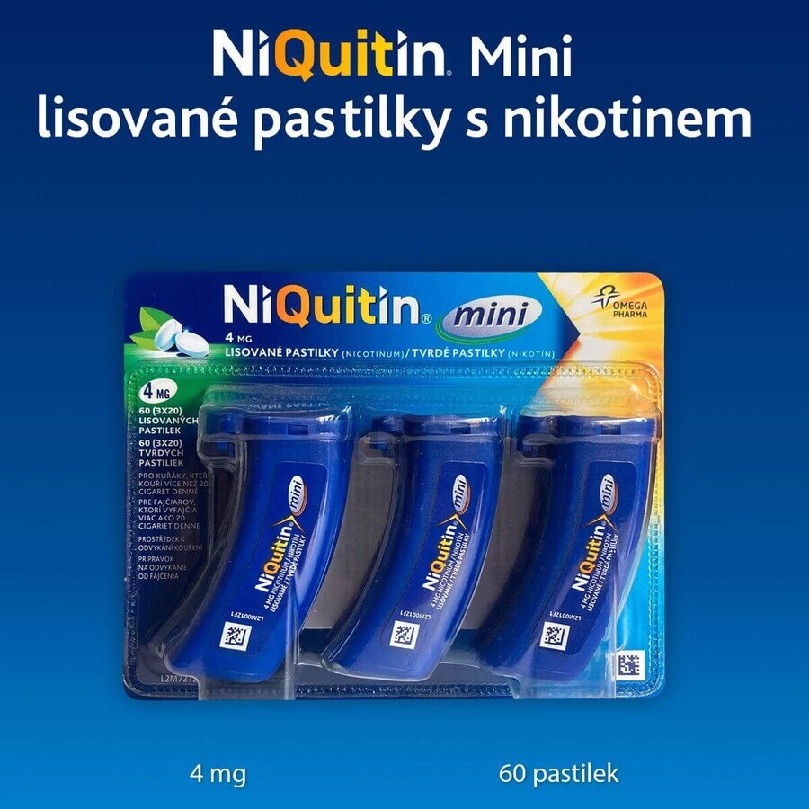 Niquitin mini 4mg comprimidos 3 x 20 comprimidos