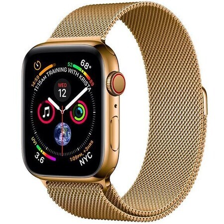 Coteetci curea magnetică din oțel pentru Apple Watch 42/44mm aur