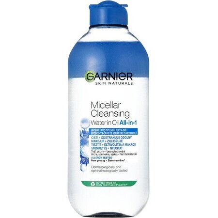 Garnier Skin Naturals acqua micellare nutriente bifasica per occhi sensibili, 400 ml