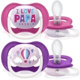 Philips Avent Ultra air text pacifier 6-18m girl 2 pcs