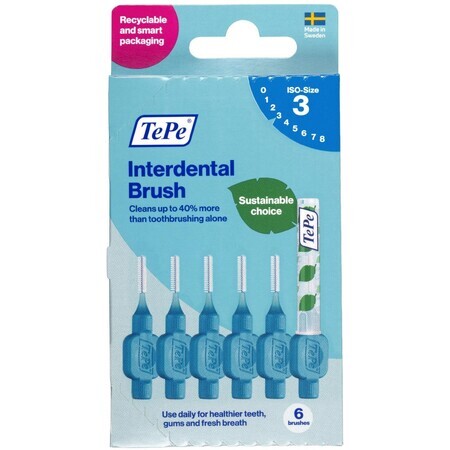 Cepillo interdental TePe Original 0,6 mm azul 6 uds.