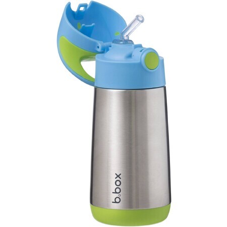 B. box Drinking thermos with straw blue/green 350 ml