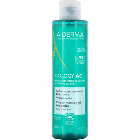 A-Derma gel detergente schiumogeno per pelli acneiche 200 ml