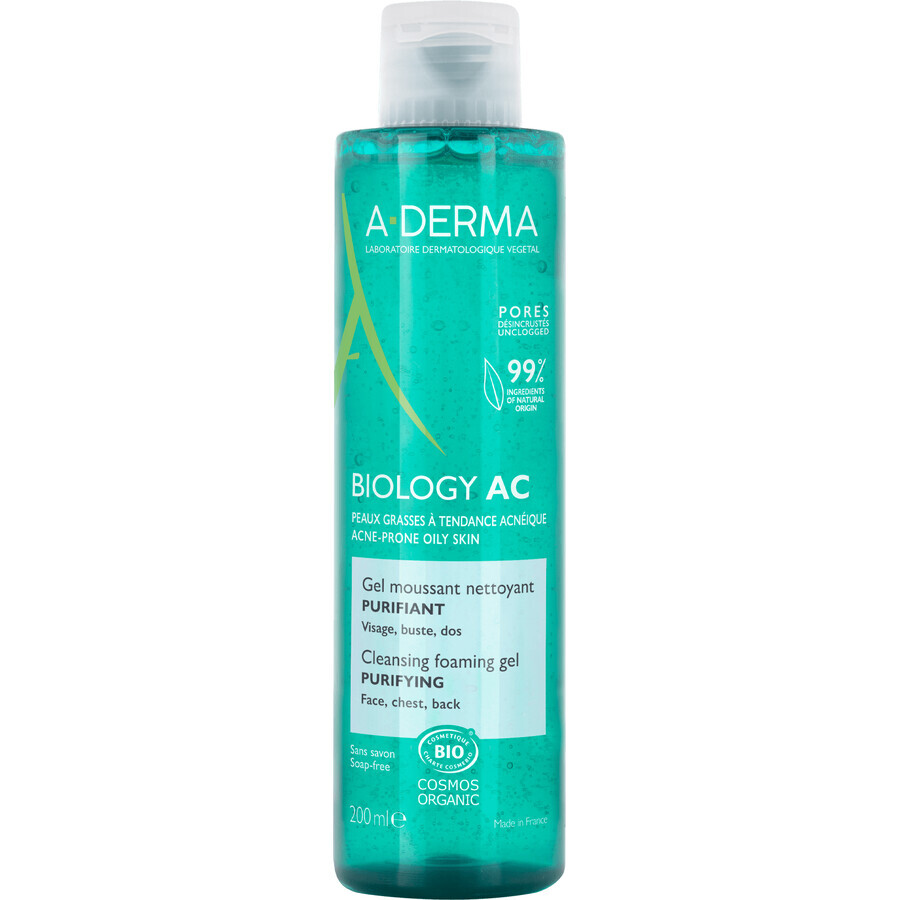 A-Derma gel detergente schiumogeno per pelli acneiche 200 ml