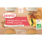 Babybio snack met mirabelle fruit en appel 2 x 130 g