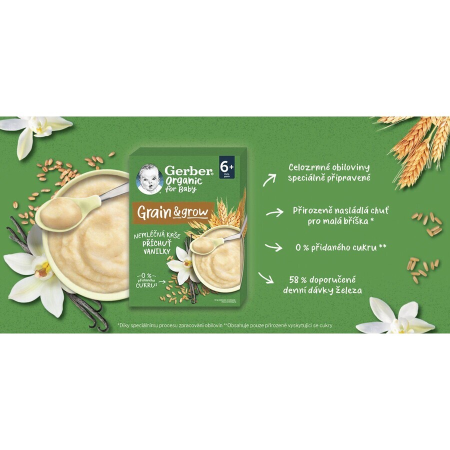 Gerber Bio-Brei ohne Milchprodukte mit Vanillegeschmack 200 g