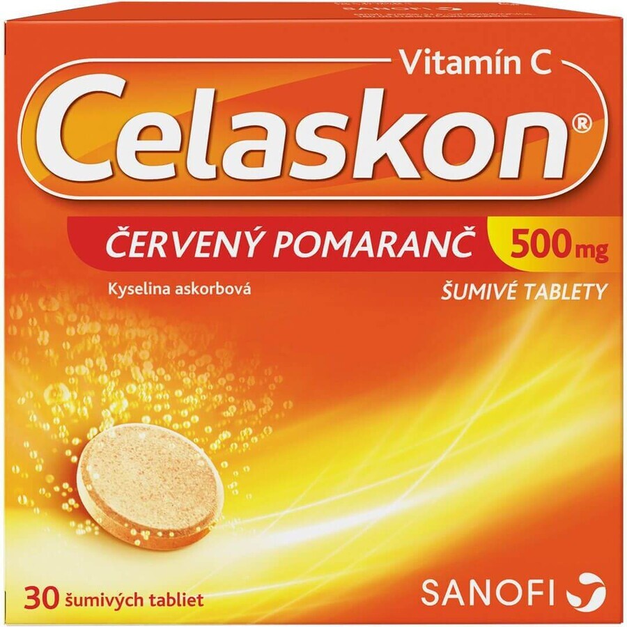 Celaskon Vitamin C 500 mg Red Orange 30 effervescent tablets