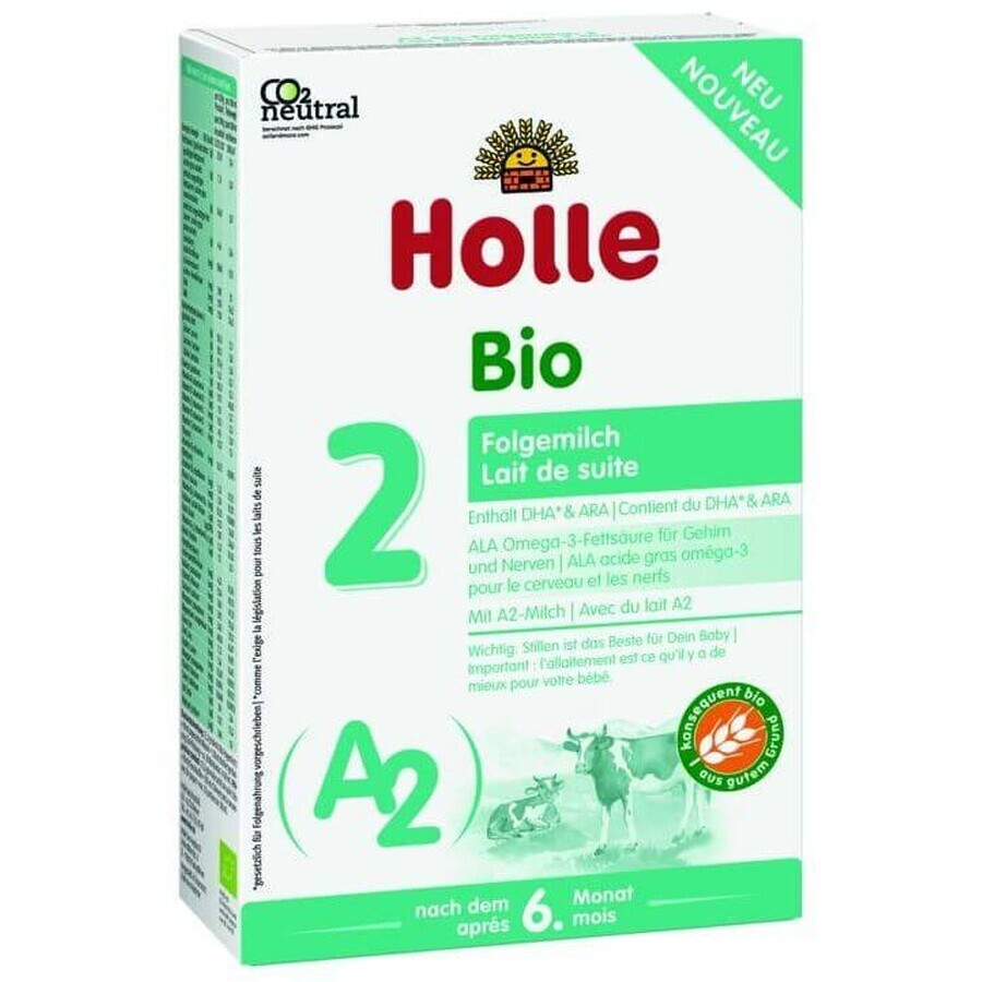 Holle Bio - A2 lapte de continuare 2. de la vârsta de 6 luni 400 g