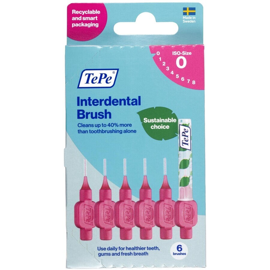 TePe Original interdentale rager 0,4 mm roze 6 stuks