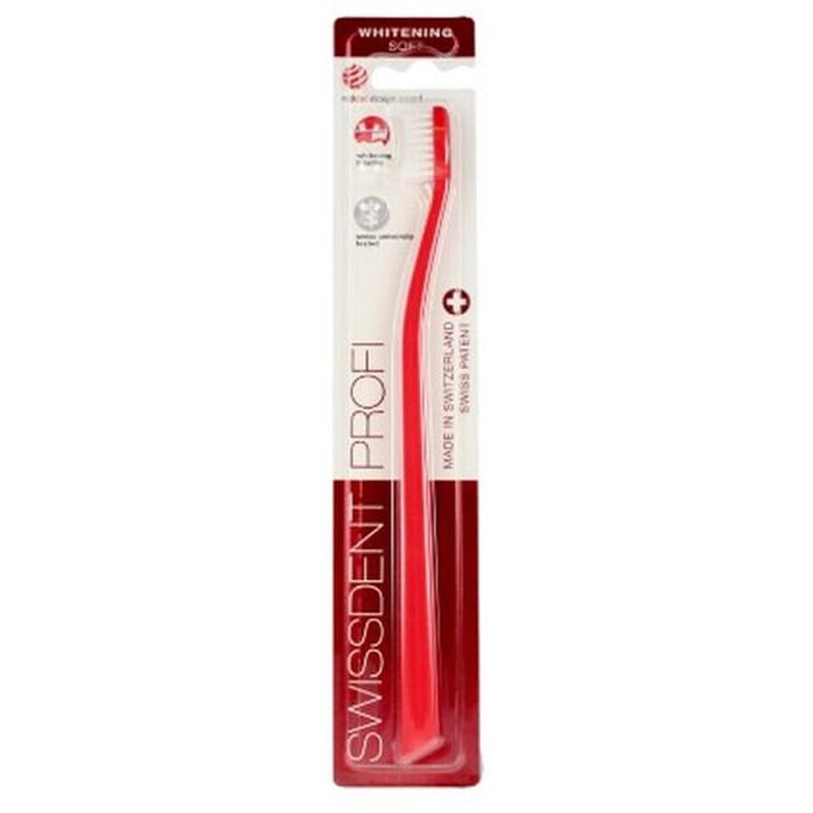 Cepillo de dientes Swissdent Blanqueamiento Suave Rojo