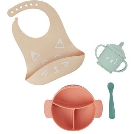 Babymoov Silicone Eetset LEARN´ISY KIT Fox 3 stuks