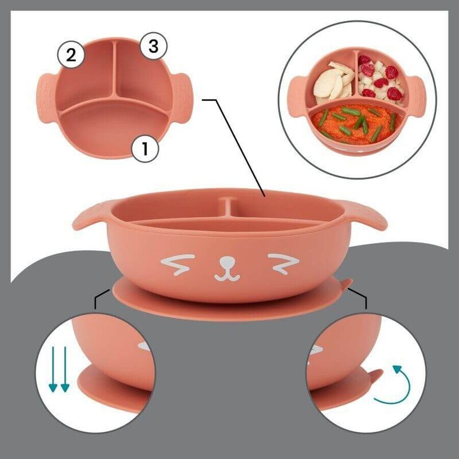 Babymoov Silicone Eetset LEARN´ISY KIT Fox 3 stuks