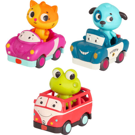 B-Toys Light-up cars with sounds 3 pcs