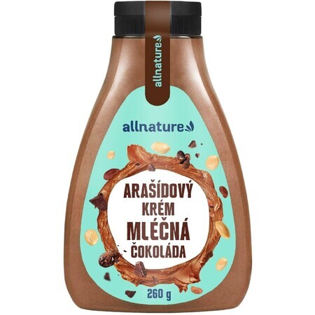 Allnature Crème de cacahuètes au chocolat au lait 260 g