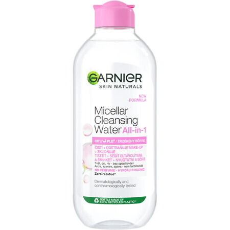 Garnier Skin Naturals Acqua micellare 3 in 1 per pelli sensibili, 400 ml